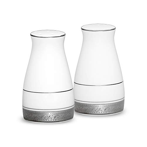 Noritake Crestwood Platinum Salt and Pepper Shakers