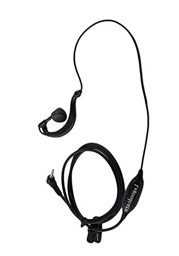 Lsgoodcare 2.5MM 1 Pin G Shape Clip-Ear Ear Hook Earpiece Headset PTT and Mic Compatible with Motorola Talkabout 2 Two Way Radio MH230R MR350R MS350R MT350R Walkie Talkie, Pack of 1