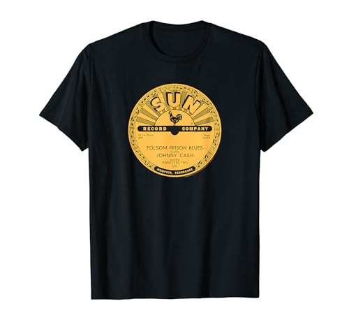 Sun Records Vinyl Johnny Cash Folsom Prison Blues T-Shirt