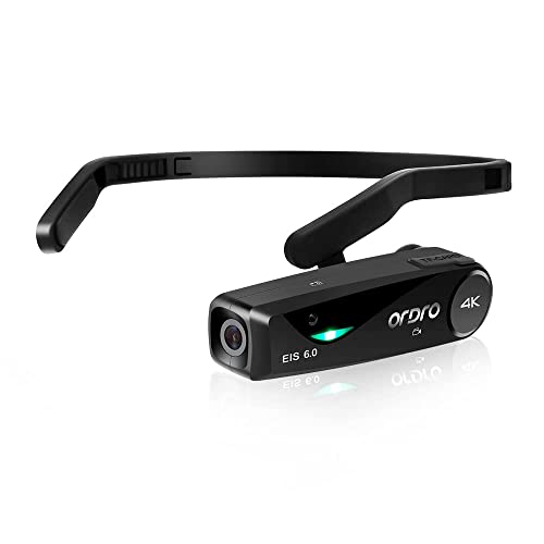 ORDRO EP6 Plus Hands-Free Camera 4K Wearable Video Camera Head Mounted Camcorder FHD 1080P 60FPS Vlog Camera Recorder WiFi