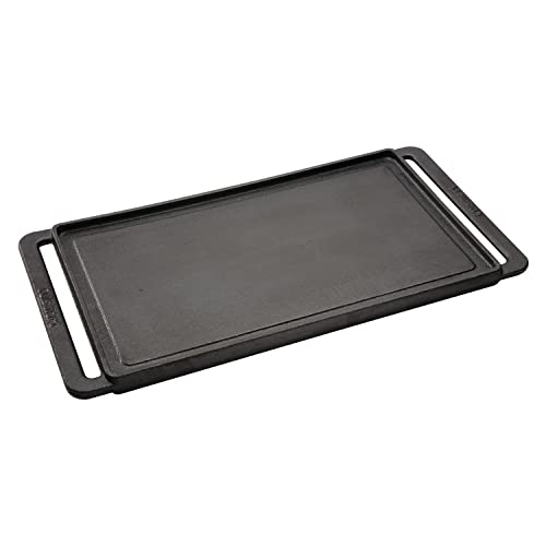 Cuisinart CCP-2000 Reversible Cast Iron Grill/Griddle Cookware Plate, Ribbed Grill & Smooth Flat Top Griddle