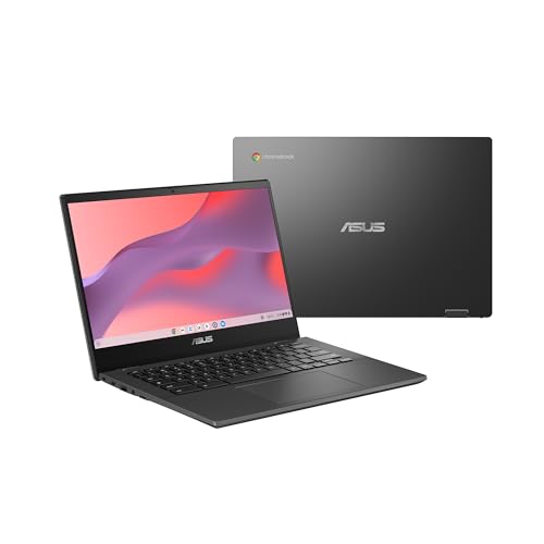 ASUS Chromebook CM14 Laptop, 14' HD Anti-Glare Display (1366x768), MediaTek Kompanio 520, 4GB RAM, 64GB eMMC, ChromeOS, Gray, CM1402CM2A-DS44
