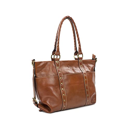 Patricia Nash Carducci Tote Purse for Women - Leather Tote Bag for Women - Designer Handbags For Women - Women Handbags - Leather Purses For Women - Leather Handbags For Women - Tan Leather Purse