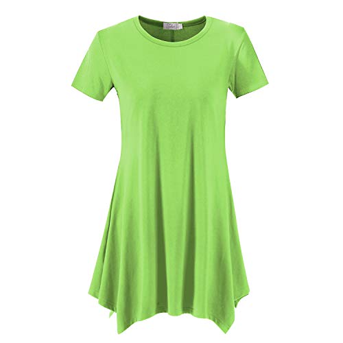 Topdress Women's Loose Fit Swing Shirt Casual Tunic Top For Leggings Sprout Green 2X New