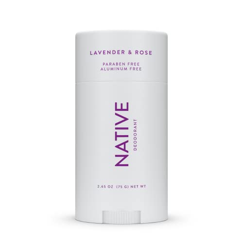 Native Deodorant Contains Naturally Derived Ingredients, 72 Hour Odor Control | Deodorant for Women and Men, Aluminum Free with Baking Soda, Coconut Oil and Shea Butter | Lavender & Rose
