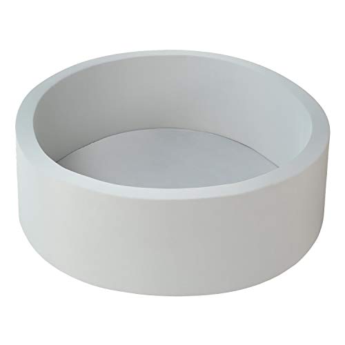 ENMOGO Foam Ball Pit for Toddlers Kids Soft Ball Pool Ideal Gift Play Toy for Children Kiddie Pools - Light Gray