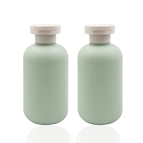 Plastic Squeeze Bottle with Flip Cap, 2Pcs Refillable Plastic Travel Bottles 6.8oz Empty Squeeze Bottles with Disc Top Flip Cap Portable Containers For Shampoo, Lotions, Liquid Body Soap, Creams