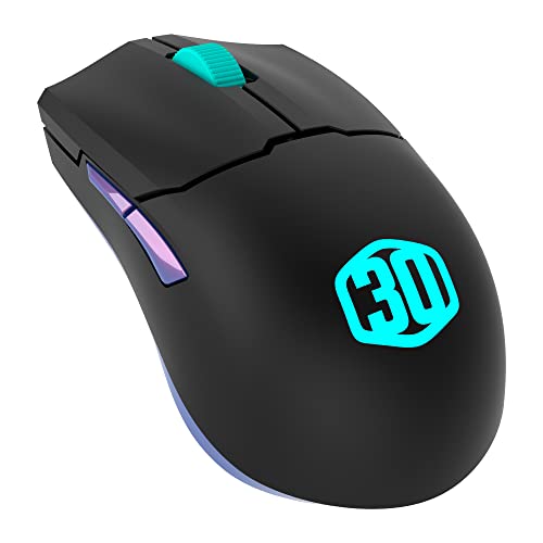 Cooler Master MM712 30th Anniversary Wireless Gaming Mouse, Adjustable 19,000 DPI, Palm|Claw Grip, 2.4GHz|Bluetooth, PixArt Optical Sensor, Ultraweave Cable, PTFE Feet, RGB Lighting (MM-712-KCOH1)
