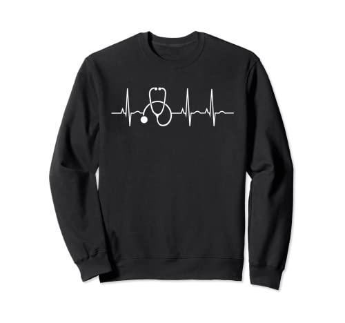 Stethoscope Heartbeat EKG Nurse Medical Doctor Cool Nursing Sweatshirt
