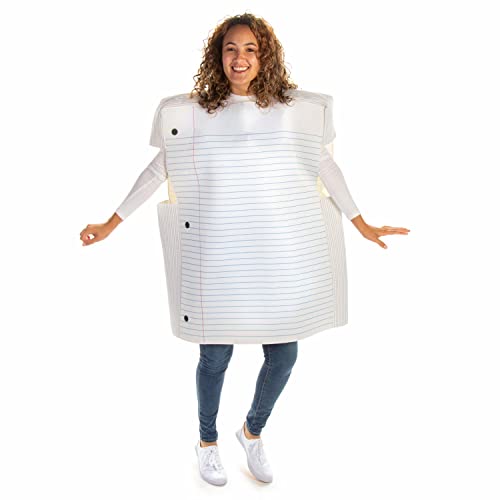 Blank Page Paper Halloween Costume - Funny Customizable One-size Adult Costume