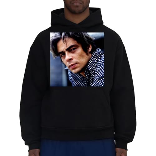 Boss Hog Benicio Del Toro - Men's Comfortable & Soft Hoodie PTR #G440452, Black, X-Large