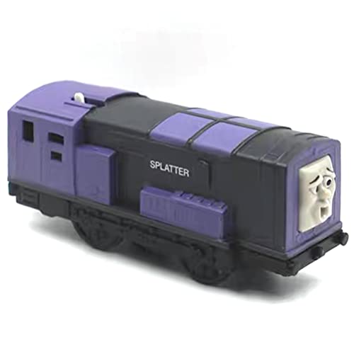 Flmenunu Motorized Train Engine Battery-Powered Toy Set, Toddlers Train Toys for Age 3 4 5 6 7 8 Kids Boys Girls (Splatter)