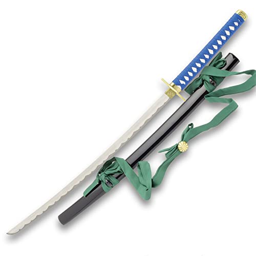 Toshiro Hitsugaya Hyourinmaru Zanpakuto Anime Sword – Sword from Popular Anime Series, Star-Shaped Tsuba, Matching Scabbard – Ideal Sword for Cosplayers and Anime Collectors - 40” Overall