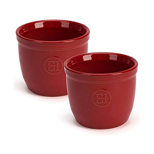 Emile Henry Made in France 6.75 oz Ramekin (Set of 2), 3.25' by 2.75', Burgundy Red