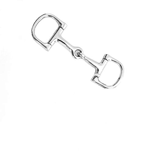 Hill Leather Company Horse snaffle Bit Key chain Silver Plate, 3' x 1'