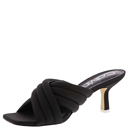 Calvin Klein Women's FIRE Heeled Sandal, Black 001, 8