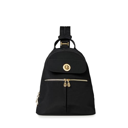 Baggallini womens Naples convertible backpack, Black Gold Hardware, One Size US