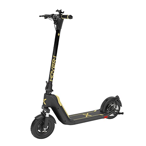 Hover-1 Helios Folding Electric Scooter, 18 MPH Top Speed, 24 Mile Range, 500 Watts Max Power, 10” Pneumatic Tires, Rear Disc Brakes, Removable Battery, and Dual Front Suspension