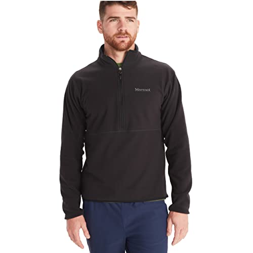 MARMOT Men's Rocklin 1/2 Zip | Lightweight, Pullover | Black, Medium