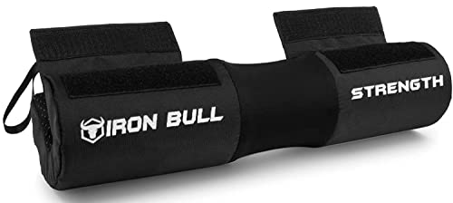 Advanced Squat Pad - Barbell Pad for Squats, Lunges & Hip Thrusts - Neck & Shoulder Protective Pad Support (Black Velcro)