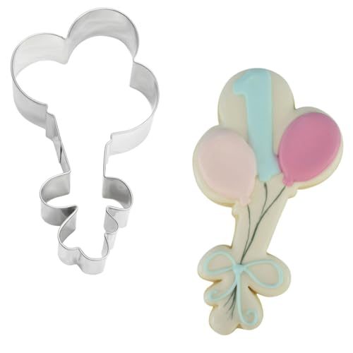 R&M Balloon Bunch Cookie Cutter 4.5' - Stainless Steel