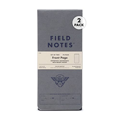 Field Notes - Front Page 2-Pack of Reporter's Notebooks - 3.75' x 8'