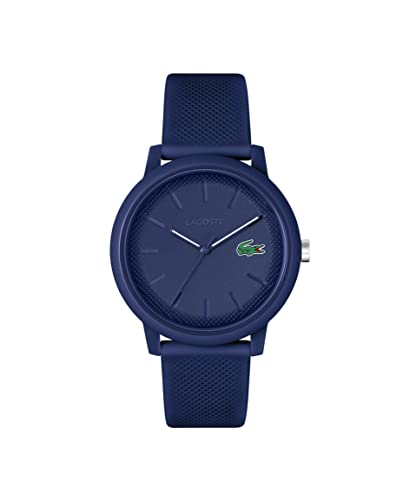 Lacoste.12.12 Men's Quartz Plastic and Silicone Strap Watch, Color: Blue (Model: 2011172)