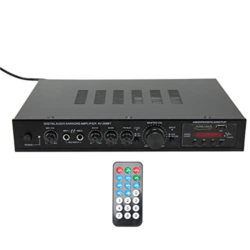 Home Amplifier, High Power 2 Microphone 5 Channel Stereo Amplifier for Home Speakers (110V US Plug)