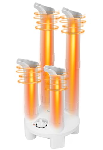 LAVIEAIR Boot Dryer, Shoe Dryer and Glove Dryer with Timer and Fan, White
