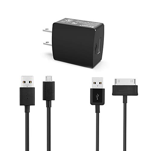 2-Cable AC Charger Fit for Samsung Galaxy Note Tab 10.1 Gt-n8013 Galaxy Tab 2 10.1 7.0 Gt-p3113 Gt-p5113 Sgh-i497 Sch-i915 Gt-p3100 Sch-i705 Others Note-Tab-2-10.1 8.9 7.7 7 Tablet Power Adapter