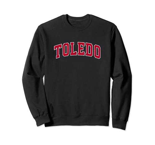 Toledo Ohio OH Vintage Sports Design Red Design Sweatshirt