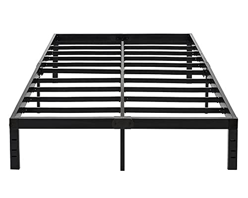 Eavesince Full Size Bed Frame 14 Inch High Max 1000 Pound Heavy Duty Metal Twin Size Platform for Boys Girls Kids No Box Spring Needed Black
