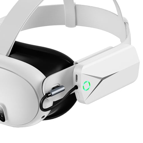 Battery Pack for Oculus Quest 3 and 2, Accessories for Meta Quest 2/3, 5000mAh Extended Battery Charger Compatible with Meta Oculus Quest 2/3 Original Strap and Elite Strap Lightweight VR Accessories