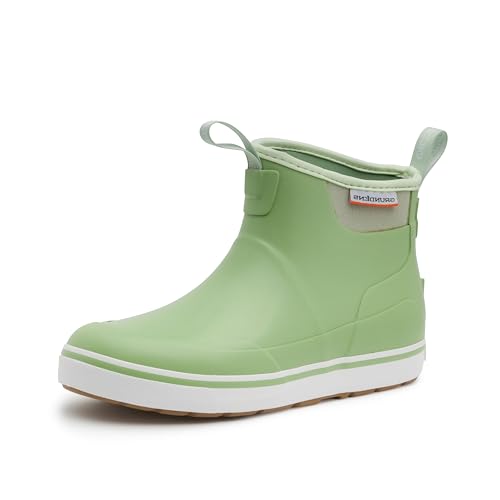 Grundens Women’s DECK-BOSS Ankle Boot | Durable, Waterproof, Sage Green, W 7