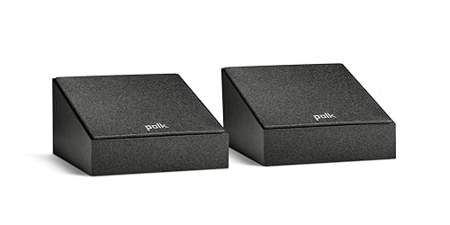 Polk Monitor XT90 Hi-Res Height Speaker Pair for 3D Sound Effect - Dolby Atmos-Certified, DTS:X and DTS Virtual:X Compatible 4' Dynamically Balanced Woofer, Midnight Black