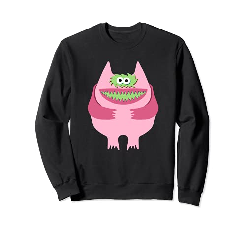 Nauga Stuffed Animal Cute Monster Throwback Sweatshirt