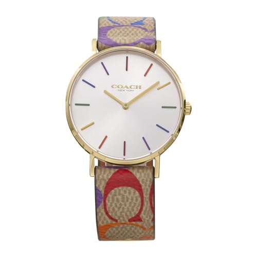 Coach Women's Wristwatch, Quartz and Water Resistant for Everyday Life, Rainbow