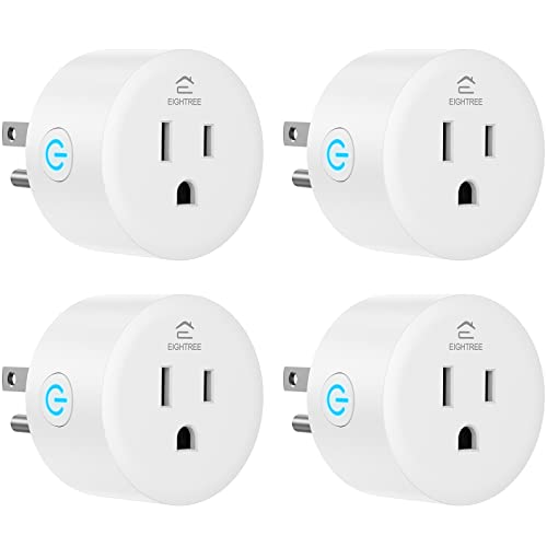 EIGHTREE Smart Plug, Smart Home WiFi Outlet Compatible with Alexa & Google Home, Alexa Smart Socket with Remote Control & Timer Function, 2.4GHz WiFi Only