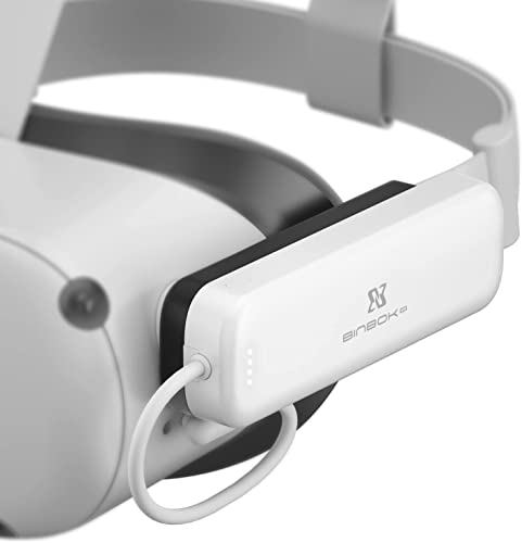 BINBOK VR Battery Pack for Quest 2,4000mAh Head Strap Battery Pack Compatible with Meta Quest 2/Quest,Lightweight and Portable VR Extended Power Battery for Quest 2 Original Strap &Elite Strap