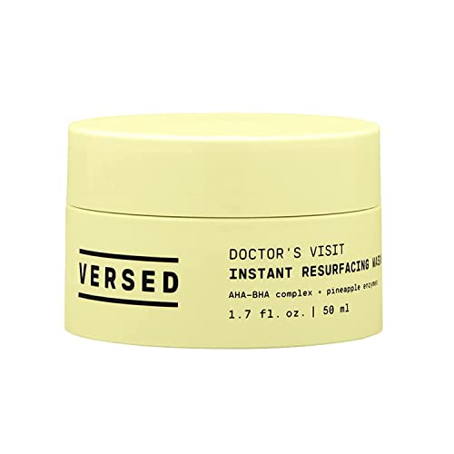 Versed Doctor’s Visit Exfoliating Face Mask - AHA BHA Facial Exfoliant, Pore Minimizer + Skin Resurfacing Enzyme Mask - Moisturizing, Smoothing + Brightening Vegan Skincare (1.7 fl oz)