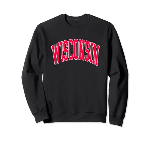 Retro Vintage Wisconsin State Distressed Souvenir Sweatshirt
