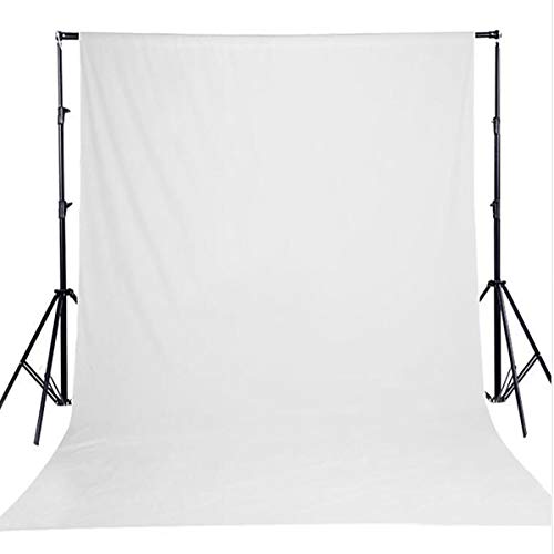 HMTFOTO 5X7ft Video Studio Solid White Photography Backdrop Background Chromakey Muslin Portrait Background Screen for Photography