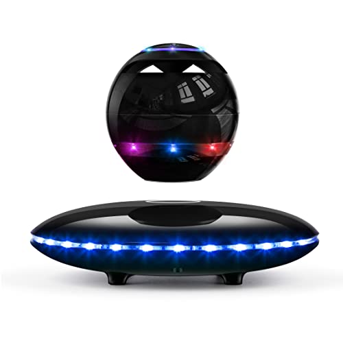 RUIXINDA Magnetic Levitating Floating Bluetooth Speaker Wireless Bluetooth 5.0 with LED Lights, Unique Christmas Birthday Gifts, Home Office Decor, Cool Tech Gadgets, Creative Electronic Gifts