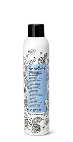 No nothing Sensitive Super Strong Hairspray Extra Hold - Finishing Spray - Unscented Strong Hold Hairspray for Styling w/Humidity Protection - Fragrance Free & Hypoallergenic - 9.0 oz
