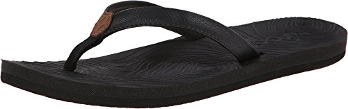 Reef womens Reef Zen Love Flip Flop, Black/Black, 8 US