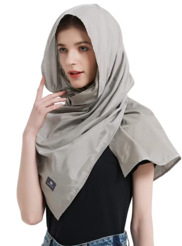 Radia Smart EMF Protection Scarf, Silver Fiber Fabric, RF Blocker Radiation Protection, 5G, WiFi, Cellular, Bluetooth. High Shielding Efficiency. Multiple Ways To Wear.