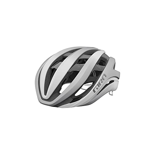 Giro Aether Spherical Adult Road Cycling Helmet - Matte White/Silver (2022), Medium