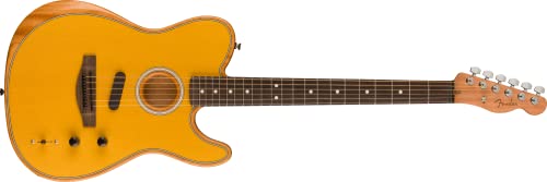 Fender Acoustasonic Player Telecaster Acoustic Electric Guitar, with 2-Year Warranty, Butterscotch Blonde, Rosewood Fingerboard, with Gig Bag