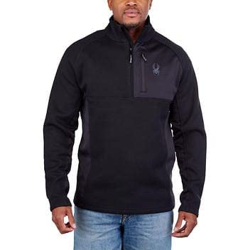 Spyder Men's Gait Half zip jacket, Black, Large