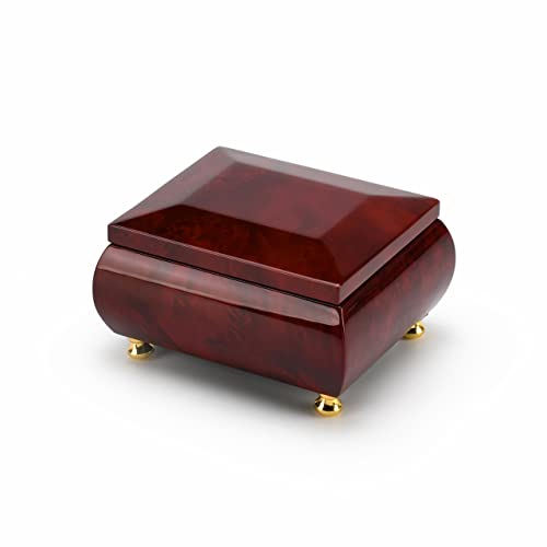 Gorgeous Wood Tone Classic Beveled Top Music Jewelry Box– Musical Jewelry Box for Wedding Gifts - Many Songs to Choose - Four Seasons, Spring (Vivaldi)